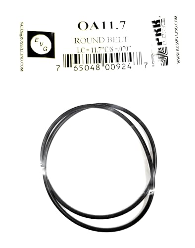 Drive Belt (Round Rubber Type) for Replacement for Tape Player OA11.7 EVG/PRB (1PC) Size I.C. 11.7" X C/S .070" Thickness