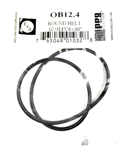 Drive Belt (Round Rubber Type) for Replacement for Tape Player OB12.4 EVG/PRB (1PC) Size I.C. 12.4" X C/S .103" Thickness