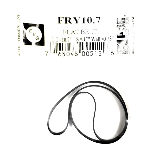 Drive Belt (Flat Rubber Type) Replacement for Tape Player EVG/PRB FRY10.7 (1PC) I.C. 10.7" X C/S .170" X Wall Thickness .025"