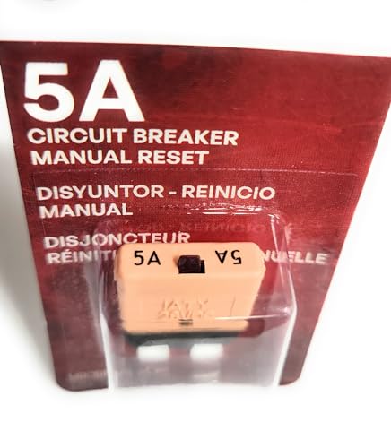 Circuit Breaker 5AMP 5 AMP Automotive Type (1pc) (Plugs in Like an ATC Fuse) MRCBP4-PL-5A OPTIFUSE (Push to Reset) (Blade Plug in)