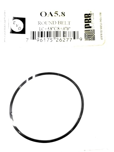 Drive Belt Round Rubber Type for Tape Player Replacement OA5.8 PRB/EVG (1PC) Dimensions I.C. 5.8" X C/S .070