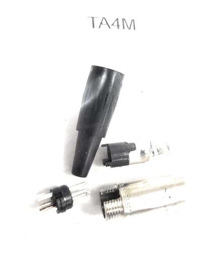 TA4M Connector 4 PIN Male Mini XLR (1PC) Solder Type Audio Terminal Microphone Plug Adapter Mini XLR 4 Pin conector TA4M 4pin Male Cable Connector FITS Wireless TRANSMITTERS