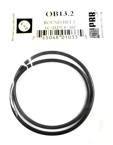 Drive Belt (Rubber Round Type) for Tape Player Replacement EVG/PRB (1PC) OB13.2 13.2" I.C X .103" C/S Diameter
