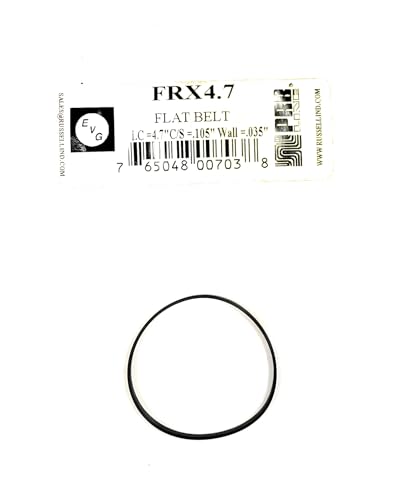 Drive Belt for Tape Player Replacement Flat Rubber FRX4.7 PRB/EVG I.C. 4.7" X C/S .105" X Wall .035" (1PC)