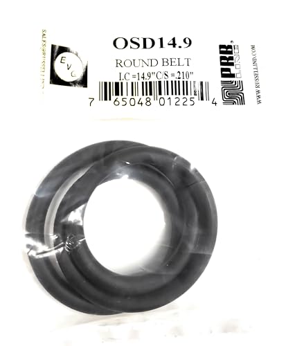 Drive Belt (Round Rubber Type) for Replacement for Tape Player OSD14.9 EVG/PRB (1PC) Size I.C. 14.9" X C/S .210" Thickness