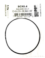 Drive Belt (Square Rubber Type) Replacement for Tape Player EVG/PRB SCX8.4 (1PC) I.C. 8.4" X C/S .050" X Wall Thickness .048"