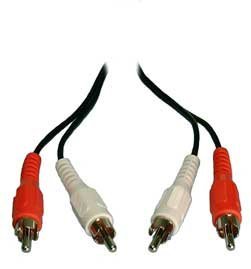 Stereo Audio Cable Dual RCA Plugs / (2) RCA Plugs 3' GOLD