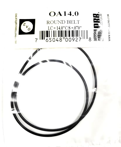 Drive Belt (Round Rubber Type) for Replacement for Tape Player OA14.0 EVG/PRB (1PC) Size I.C. 14.0" X C/S .070" Thickness