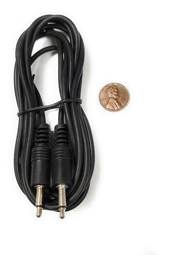Philmore Audio Cable, 3.5mm Mono Male to Male, 6 Ft, Black