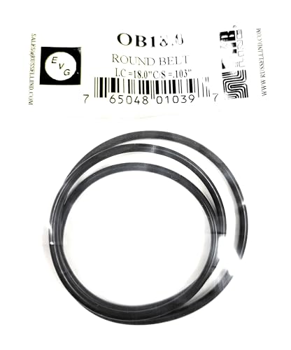 Drive Belt (Rubber Round Type) for Tape Player Replacement EVG/PRB (1PC) OB18.0 18.0" I.C X .103" C/S Diameter