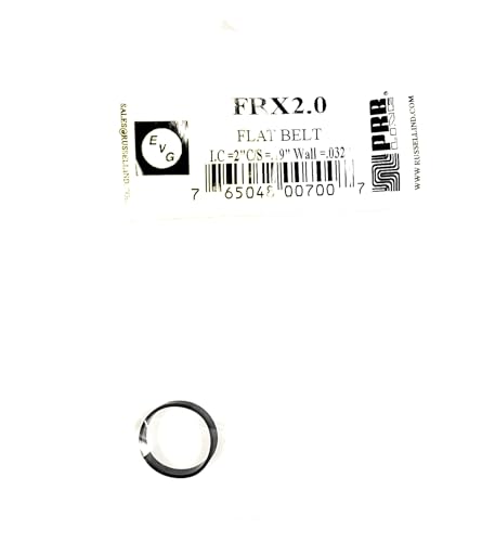 Drive Belt for Tape Player Replacement Flat Rubber FRX2.0 PRB/EVG I.C. 2" X C/S .19" X Wall .032" (1PC)