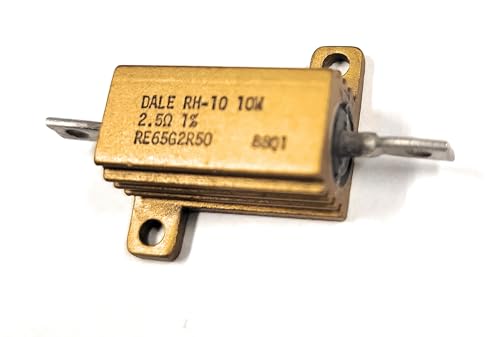 RE65G2R50 2.5 ohm 10 watt resistor aluminum housing type DALE axial solder terminals (1pc)