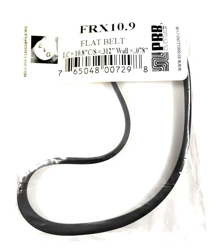 Drive Belt (Flat Rubber Type) Replacement for Tape Player EVG/PRB FRX10.9 (1PC) I.C. 10.8" X C/S .312" X Wall Thickness .078"