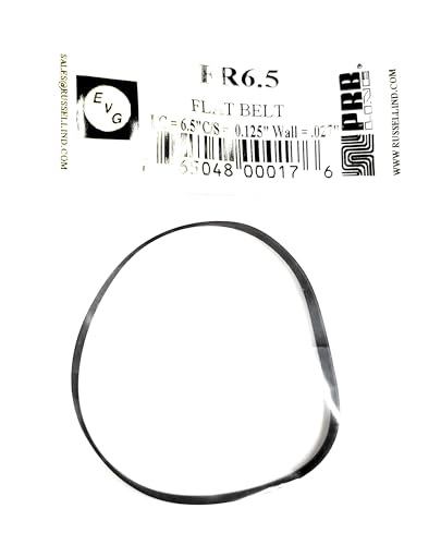 Drive Belt for Tape Player Replacement Flat Rubber FR6.5 PRB/EVG I.C. 6.5" X C/S .125" X Wall .027" (1PC)