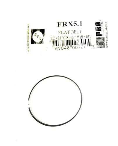 Drive Belt for Tape Player Replacement Flat Rubber FRX5.1 PRB/EVG I.C. 5.1" X C/S .09" X Wall .031" (1PC)