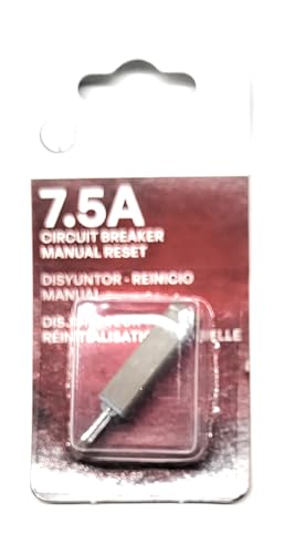 Circuit Breaker 7.5 AMP Manual Push to Reset (Same Blade Plug in AS ATM Fuse) Automotive Type Breaker (OPTIFUSE) 7-1/2 AMP Manual Reset MRCBP4-PM-7.5A