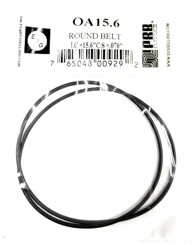 Drive Belt (Round Rubber Type) for Replacement for Tape Player OA15.6 EVG/PRB (1PC) Size I.C. 15.6" X C/S .070" Thickness