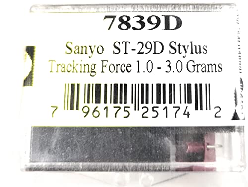 PHONOGRAPH NEEDLE STYLUS EVG 7839D (EQUIV TO SANYO ST-29D FISHER) DIAMOND TIP