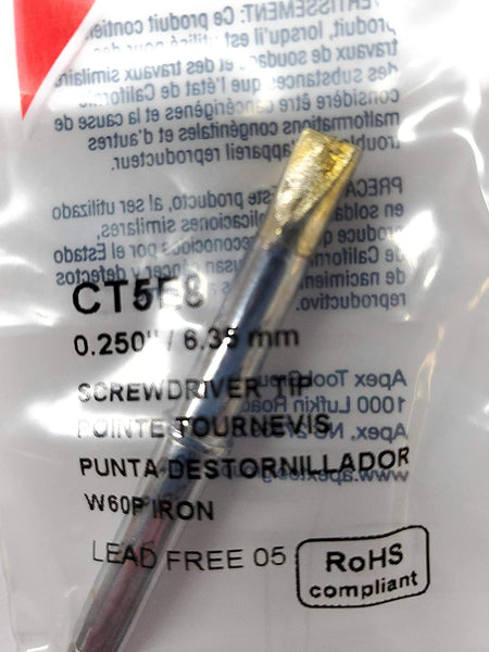 WELLER CT5E8 TIP, SOLDERING IRON, SCREWDRIVER 0.125IN
