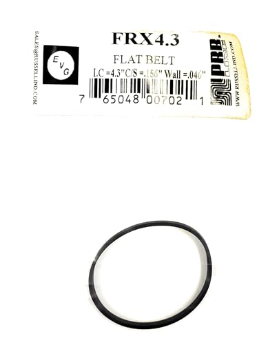 Drive Belt for Tape Player Replacement Flat Rubber FRX4.3 PRB/EVG I.C. 4.3" X C/S .156" X Wall .046" (1PC)