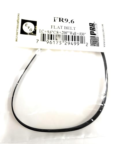 Drive Belt Flat Rubber FR2.7 (1PC) I.C. 2.7" X C/S .187" Wall Thickness .04" PRB/EVG for Replacement for Tape Players and Turntables