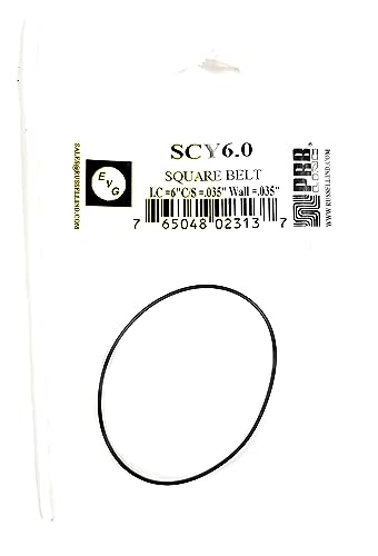 SCY6.0 Drive Belt for Tape Player (1PC) I.C. 6.0 INCH C/S .035 X Wall.035 INCH PRB EVG Square Type Cut