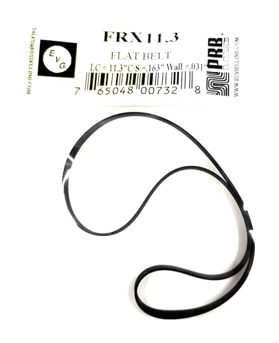 Drive Belt (Flat Rubber Type) Replacement for Tape Player EVG/PRB FRX11.3 (1PC) I.C. 11.3" X C/S .163" X Wall Thickness .031"