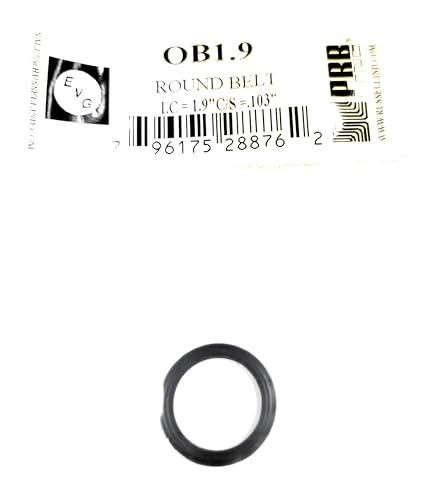 Drive Belt Round Rubber Type for Tape Player Replacement (1PC) OB1.9 EVG/PRB I.C. 1.9" X C/S .103"