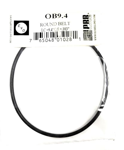 Drive Belt (Round Rubber Type) for Replacement for Tape Player OB9.4 EVG/PRB (1PC) Size I.C. 9.4" X C/S .103" Thickness