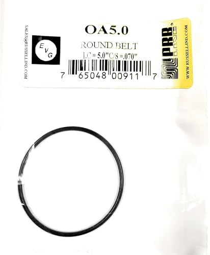 Drive Belt Round Rubber Type for Tape Player Replacement (1PC) OA5.0 EVG/PRB I.C. 5.0" X C/S .070"