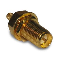 REVERSE POLARITY FEMALE SMA JACK RECEPTACLE CONNECTOR (MALE PIN IN CENTER) THREADED MOUNT WITH NUT/WASHER 132119RP AMPHENOL (1PC)