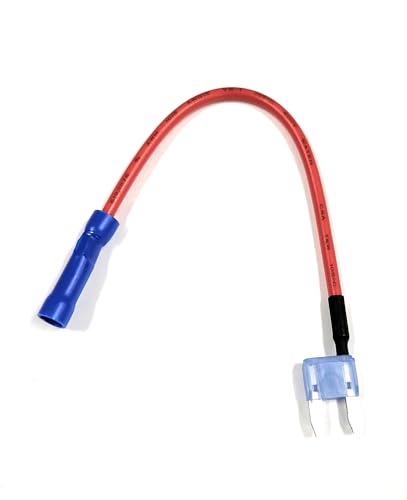 Fuse TAP for Automotive Mini Blade 15 AMP (1 Unit) HAS 15 AMP Mini Blade Fuse to 5 INCH Wire with Butt Connector OPTIFUSE ANM-W-15A-16R