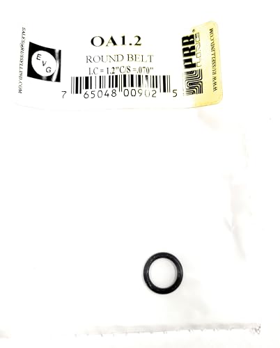 Drive Belt Round Rubber Type for Tape Player Replacement (1PC) OA1.2 EVG/PRB I.C. 1.2" X C/S .070"