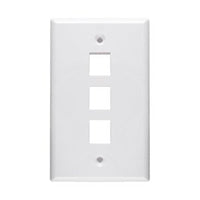 Signamax 3 Port Single-Gang White Wall Plate