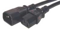 CPE-BL-06 Universal Cable External Power extension 6ft. Black power cable (18AWG SVT)