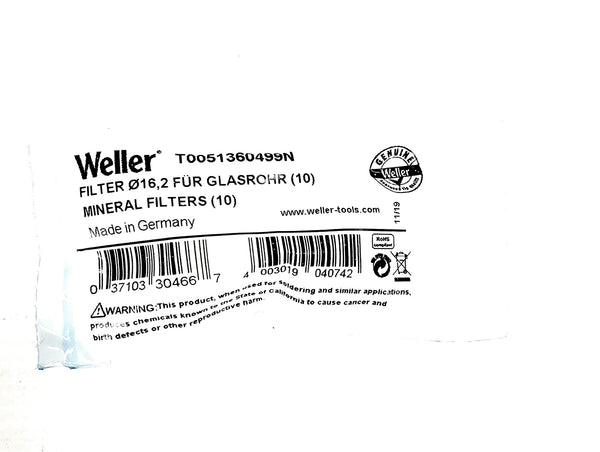 Weller Mineral Filter (10)  (1 Each) 0051360499