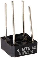 NTE Electronics NTE5314 Full Wave Single Phase Bridge Rectifier, 8 Amps, 400V Maximum Recurrent Peak Reverse Voltage