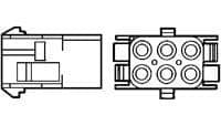 Pin & Socket Connectors 06P UMNL CAP HSG 150C BLK (10 pieces)