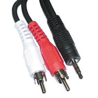 CA33B 3.5mm Stereo Plug to 2 RCA Plugs - 6'