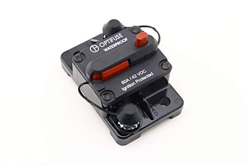 153060 | Optifuse Automotive Circuit Breaker | 58 VDC High Amp | 60A | Type III | Manual Reset | Surface Mount | Bussmann Cross: 185060F-011