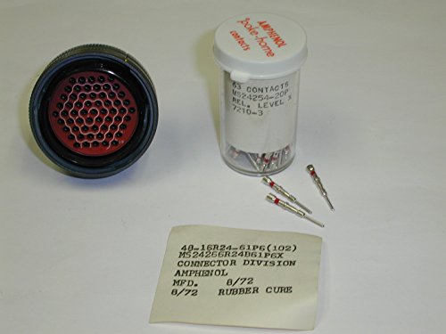 48-16R24-61P6(102) MIL CIRC. CONNECTOR 61 PIN PLUG WITH MALE PINS ( 1 EACH)