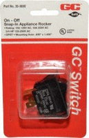 GC Electronics 35-3630 Rocker Switch, DPST, On-Off, 15A 125V / 10A 250V, .83 X 1.45 Mounting Hole