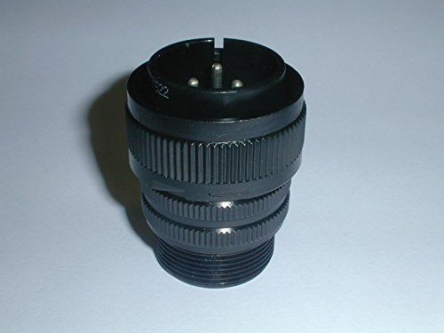 CAR3106A22-9P MIL Circular Connector 3 Pin Male Straight Plug with a Black RoHS Compliant Zinc Finish (1 piece)