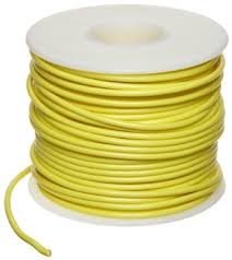 18M-100-YELLOW 18AWG MILW76D TYPE MW YELLOW STRANDED (16X30) HOOKUP WIRE 100 FOOT ROLL 1000V 80C
