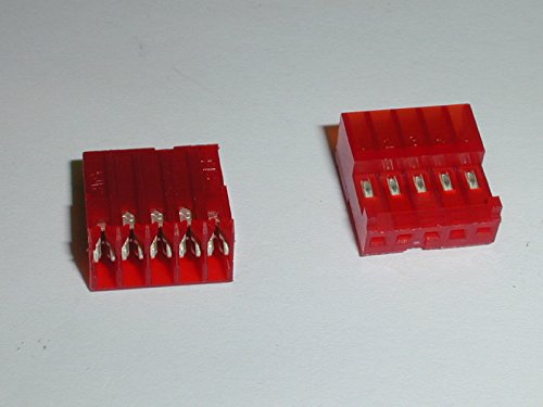 CONNECTOR HOUSING 5 POSITION RED ( 6 PIECES)