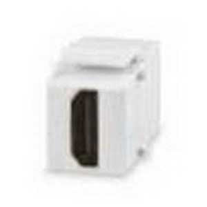Signamax Inc HDMI Feed-Thru Keystone Connector Module; Flush Mount, Stainless Steel, White CMK-HDMI-WH
