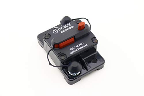 153070 | Optifuse Automotive Circuit Breaker | 58 VDC High Amp | 70A | Type III | Manual Reset | Surface Mount | Bussmann Cross: 185070F-011