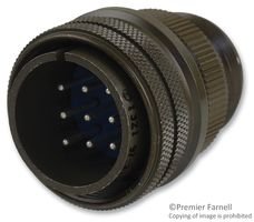 AMPHENOL INDUSTRIAL 97-3106A-22-20P CIRCULAR CONNECTOR PLUG, SIZE 22, 9POS, CABLE