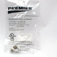 PT-KJKF-85 Keystone Insert "F" Feedthrough White (4 pack)