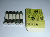 414015 Ceramic Fuse 15A 250V Slo-Blo 4AB 1/4 x 1-1/4in (5 pieces)